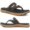 image:imageCOFACE Womens Fashion Orthopedic Flip Flops Comfortable Plantar Fasciitis Arch Support Lightweight Thick Yoga Mat Cushion Recovery Walking Thong Sandals Adjustable Summer Beach SlippersBlack Khaki