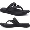 image:imageCOFACE Womens Fashion Orthopedic Flip Flops Comfortable Plantar Fasciitis Arch Support Lightweight Thick Yoga Mat Cushion Recovery Walking Thong Sandals Adjustable Summer Beach SlippersBlack