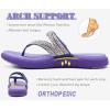 image:imageCOFACE Womens Rhinestone Orthopedic Flip Flops Lightweight Yoga Mat Thick Cushioned Recovery Walking Thong Sandals Adjustable Summer Beach Slippers with Comfortable Plantar Fasciitis Arch SupportPurple