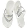 image:imageCOFACE Womens Rhinestone Orthopedic Flip Flops Lightweight Yoga Mat Thick Cushioned Recovery Walking Thong Sandals Adjustable Summer Beach Slippers with Comfortable Plantar Fasciitis Arch SupportWhite