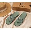 image:imageCOFACE Womens Rhinestone Orthopedic Flip Flops Lightweight Yoga Mat Thick Cushioned Recovery Walking Thong Sandals Adjustable Summer Beach Slippers with Comfortable Plantar Fasciitis Arch SupportGreen