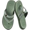 image:imageCOFACE Womens Rhinestone Orthopedic Flip Flops Lightweight Yoga Mat Thick Cushioned Recovery Walking Thong Sandals Adjustable Summer Beach Slippers with Comfortable Plantar Fasciitis Arch SupportGreen
