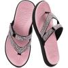 image:imageCOFACE Womens Rhinestone Orthopedic Flip Flops Lightweight Yoga Mat Thick Cushioned Recovery Walking Thong Sandals Adjustable Summer Beach Slippers with Comfortable Plantar Fasciitis Arch SupportPink Black