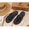 image:imageCOFACE Womens Rhinestone Orthopedic Flip Flops Lightweight Yoga Mat Thick Cushioned Recovery Walking Thong Sandals Adjustable Summer Beach Slippers with Comfortable Plantar Fasciitis Arch SupportBlack