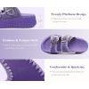 image:imageCOFACE Womens Sandals With Orthotic Arch Support Ladies Fashion Adjustable Buckles Comfortable Lightweight Platform Cushion Recovery Summer Walking SlidesPurple