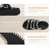 image:imageCOFACE Womens Sandals With Orthotic Arch Support Ladies Fashion Adjustable Buckles Comfortable Lightweight Platform Cushion Recovery Summer Walking SlidesBlack