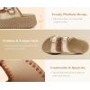 image:imageCOFACE Womens Sandals With Orthotic Arch Support Ladies Fashion Adjustable Buckles Comfortable Lightweight Platform Cushion Recovery Summer Walking SlidesBeige