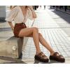 image:imageCOFACE Womens Sandals With Orthotic Arch Support Ladies Fashion Adjustable Buckles Comfortable Lightweight Platform Cushion Recovery Summer Walking SlidesBrown