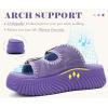 image:imageCOFACE Womens Sandals With Orthotic Arch Support Ladies Fashion Adjustable Buckles Comfortable Lightweight Platform Cushion Recovery Summer Walking SlidesPurple