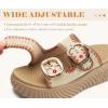 image:imageCOFACE Womens Sandals With Orthotic Arch Support Ladies Fashion Adjustable Buckles Comfortable Lightweight Platform Cushion Recovery Summer Walking SlidesBeige