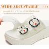 image:imageCOFACE Womens Sandals With Orthotic Arch Support Ladies Fashion Adjustable Buckles Comfortable Lightweight Platform Cushion Recovery Summer Walking SlidesBeige White