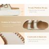 image:imageCOFACE Womens Sandals With Orthotic Arch Support Ladies Fashion Adjustable Buckles Comfortable Lightweight Platform Cushion Recovery Summer Walking SlidesWhite Khaki