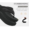 image:imageCOFACE Womens Orthotic Walking Flip Flops Comfortable Plantar Fasciitis Arch Support Casual Recovery Outdoor Summer Beach Sandles With Thick Cushion Lightweight Platform Thong SandalsBlack