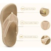 image:imageCOFACE Womens Orthotic Walking Flip Flops Comfortable Plantar Fasciitis Arch Support Casual Recovery Outdoor Summer Beach Sandles With Thick Cushion Lightweight Platform Thong SandalsBeige