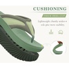 image:imageCOFACE Womens Orthotic Walking Flip Flops Comfortable Plantar Fasciitis Arch Support Casual Recovery Outdoor Summer Beach Sandles With Thick Cushion Lightweight Platform Thong SandalsGreen