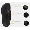 image:imageCOFACE Womens Orthotic Walking Flip Flops Comfortable Plantar Fasciitis Arch Support Casual Recovery Outdoor Summer Beach Sandles With Thick Cushion Lightweight Platform Thong SandalsBlack
