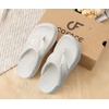 image:imageCOFACE Womens Orthotic Walking Flip Flops Comfortable Plantar Fasciitis Arch Support Casual Recovery Outdoor Summer Beach Sandles With Thick Cushion Lightweight Platform Thong SandalsWhite