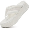 image:imageCOFACE Womens Orthotic Walking Flip Flops Comfortable Plantar Fasciitis Arch Support Casual Recovery Outdoor Summer Beach Sandles With Thick Cushion Lightweight Platform Thong SandalsWhite