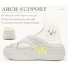 image:imageCOFACE Womens Orthotic Walking Flip Flops Comfortable Plantar Fasciitis Arch Support Casual Recovery Outdoor Summer Beach Sandles With Thick Cushion Lightweight Platform Thong SandalsWhite