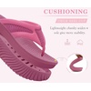image:imageCOFACE Womens Orthotic Walking Flip Flops Comfortable Plantar Fasciitis Arch Support Casual Recovery Outdoor Summer Beach Sandles With Thick Cushion Lightweight Platform Thong SandalsRose