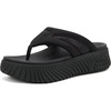 image:imageCOFACE Womens Orthotic Walking Flip Flops Comfortable Plantar Fasciitis Arch Support Casual Recovery Outdoor Summer Beach Sandles With Thick Cushion Lightweight Platform Thong SandalsBlack