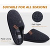 image:imageCOFACE Unisex Mens Womens Cozy Memory Foam Scuff Slippers Casual Slip On Warm House Shoes IndoorOutdoor Felt Sandal Slippers Size 415Black