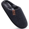 image:imageCOFACE Unisex Mens Womens Cozy Memory Foam Scuff Slippers Casual Slip On Warm House Shoes IndoorOutdoor Felt Sandal Slippers Size 415Black