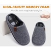 image:imageCOFACE Unisex Mens Womens Cozy Memory Foam Scuff Slippers Casual Slip On Warm House Shoes IndoorOutdoor Felt Sandal Slippers Size 415Grey