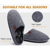 image:imageCOFACE Unisex Mens Womens Cozy Memory Foam Scuff Slippers Casual Slip On Warm House Shoes IndoorOutdoor Felt Sandal Slippers Size 415Grey