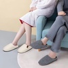 image:imageCOFACE Unisex Mens Womens Cozy Memory Foam Scuff Slippers Casual Slip On Warm House Shoes IndoorOutdoor Felt Sandal Slippers Size 415Grey
