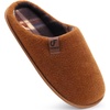 image:imageCOFACE Unisex Mens Womens Cozy Memory Foam Scuff Slippers Casual Slip On Warm House Shoes IndoorOutdoor Felt Sandal Slippers Size 415Khaki