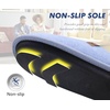image:imageCOFACE Unisex Mens Womens Cozy Memory Foam Scuff Slippers Casual Slip On Warm House Shoes IndoorOutdoor Felt Sandal Slippers Size 415Light Blue