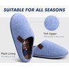 image:imageCOFACE Unisex Mens Womens Cozy Memory Foam Scuff Slippers Casual Slip On Warm House Shoes IndoorOutdoor Felt Sandal Slippers Size 415Light Blue