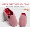 image:imageCOFACE Unisex Mens Womens Cozy Memory Foam Scuff Slippers Casual Slip On Warm House Shoes IndoorOutdoor Felt Sandal Slippers Size 415Light Pink