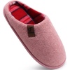 image:imageCOFACE Unisex Mens Womens Cozy Memory Foam Scuff Slippers Casual Slip On Warm House Shoes IndoorOutdoor Felt Sandal Slippers Size 415Light Pink