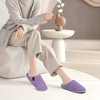 image:imageCOFACE Unisex Mens Womens Cozy Memory Foam Scuff Slippers Casual Slip On Warm House Shoes IndoorOutdoor Felt Sandal Slippers Size 415Light Purple