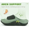 image:imageCOFACE Womens Orthotic Recovery Sandals With Comfortable Arch Support Orthopedic Womens Slides With Plantar Fasciitis Relief Woman Open Toe Slip On Walking Beach Shoes Sandalias de Mujer Size 611Dark GreenLight Green