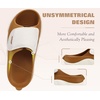 image:imageCOFACE Womens Orthotic Recovery Sandals With Comfortable Arch Support Orthopedic Womens Slides With Plantar Fasciitis Relief Woman Open Toe Slip On Walking Beach Shoes Sandalias de Mujer Size 611KhakiWhite