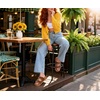 image:imageCOFACE Womens Stiched Trendy Summer Sandals Cloud Soft Cushioned Beach Slides Pattened Upper Double Adjustable Strap Big Buckle Open Toe Slip On Trending Flat Sandals for Vacations Outfit Size 612BeigeKhaki