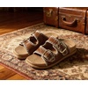 image:imageCOFACE Womens Stiched Trendy Summer Sandals Cloud Soft Cushioned Beach Slides Pattened Upper Double Adjustable Strap Big Buckle Open Toe Slip On Trending Flat Sandals for Vacations Outfit Size 612BeigeKhaki