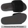 image:imageCOFACE Fuzzy Womens Slippers with Arch Support Open Toe Orthopedic Fur Slipper Indoor OutdoorBlack