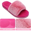 image:imageCOFACE Fuzzy Womens Slippers with Arch Support Open Toe Orthopedic Fur Slipper Indoor OutdoorRose