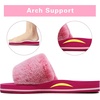 image:imageCOFACE Fuzzy Womens Slippers with Arch Support Open Toe Orthopedic Fur Slipper Indoor OutdoorRose