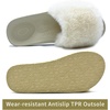 image:imageCOFACE Fuzzy Womens Slippers with Arch Support Open Toe Orthopedic Fur Slipper Indoor OutdoorWhite