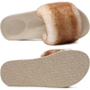 image:imageCOFACE Fuzzy Womens Slippers with Arch Support Open Toe Orthopedic Fur Slipper Indoor OutdoorWhitekhaki