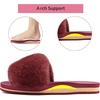 image:imageCOFACE Fuzzy Womens Slippers with Arch Support Open Toe Orthopedic Fur Slipper Indoor OutdoorWinered