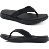 image:imageCOFACE Flip Flops for Women with Arch Support Beach Thong Sandals for Woman Adjustable Fashion Orthopedic Sandal OutdoorAll Black