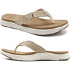 image:imageCOFACE Flip Flops for Women with Arch Support Beach Thong Sandals for Woman Adjustable Fashion Orthopedic Sandal OutdoorBeige