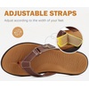 image:imageCOFACE Flip Flops for Women with Arch Support Beach Thong Sandals for Woman Adjustable Fashion Orthopedic Sandal OutdoorBrown