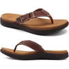image:imageCOFACE Flip Flops for Women with Arch Support Beach Thong Sandals for Woman Adjustable Fashion Orthopedic Sandal OutdoorBrown